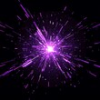 © Vitalii But - Witness a stunning display of energy as a radiant purple explosion bursts forth, sending shimmering particles outward