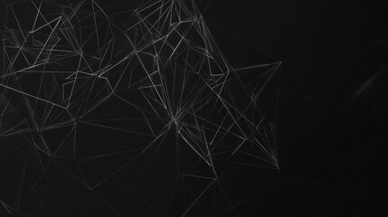 Poster - Abstract Geometric Lines on Black Background