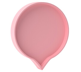 Poster - bubble talk or comment sign symbol isolated on transparent background. 3D render.