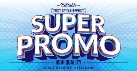 Poster - Editable text style effect - Super Promo text style theme.