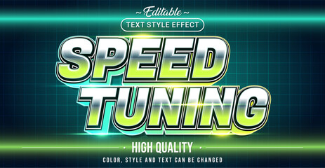 Aufkleber - Editable text style effect - Speed Tuning text style theme.
