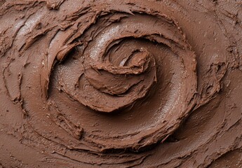 Wall Mural - Creamy chocolate swirl texture