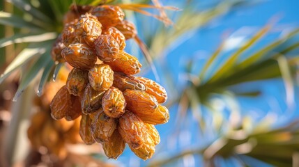 Canvas Print - Dates on a Palm Tree