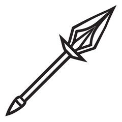 illustration of a sharp spear on a white background