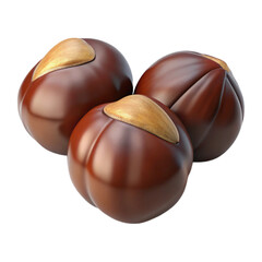 Roasted Chestnuts 3d cartoon style illustration