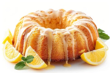 Wall Mural - Lemon pound cake with lemon glaze