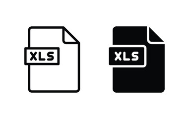 Poster - xls document icon, xls document sign vector