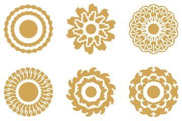 Canvas Print - Ornament shape icon set. Decorative abstract design