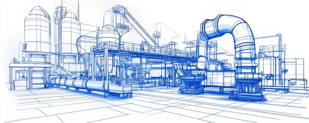 Industrial Blueprint of Manufacturing Facility Design