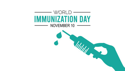 World Immunization day is observed every year on November. Medical Healthcare Awareness concept. background, placard, banner template Vector illustration design.