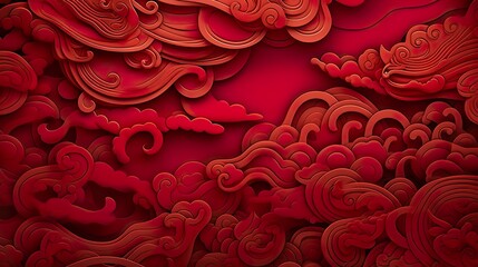 Chinese traditional Background design with abstract pattern in red Background Chinese red textured pattern