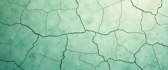 Wall Mural - Cracked Green Surface