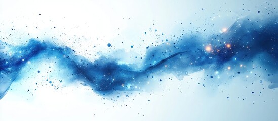 Wall Mural - Abstract Blue Watercolor Wave