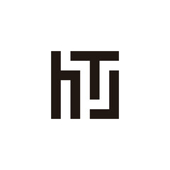 Letter h T J square geometric symbol simple logo vector