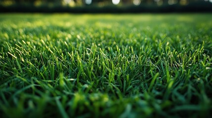 Close-up of Lush Green Grass