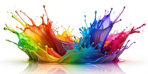 Wall Mural - Vibrant and dynamic color explosion resembling a paint splash, colorful, vibrant, dynamic, explosion, paint, splash