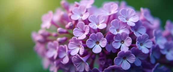 Wall Mural - close-up of purple flowers in bloom