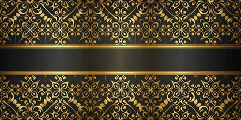 Elegant abstract art background pattern in gold on dark background, elegant, abstract, art, pattern, gold, dark, background