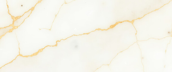 Wall Mural - White Marble Texture with Golden Veins