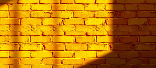 Sticker - Yellow Brick Wall With Sunbeams