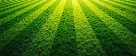 Poster - Green Grass Stripes