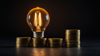 Light bulb with money 