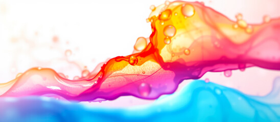 Sticker - Abstract Colorful Liquid Swirls