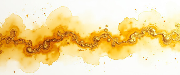 Sticker - Abstract Gold Liquid Art