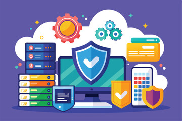 Aufkleber - Exploring effective data security measures for web hosting storage systems, emphasizing protection and reliability in digital infrastructure.