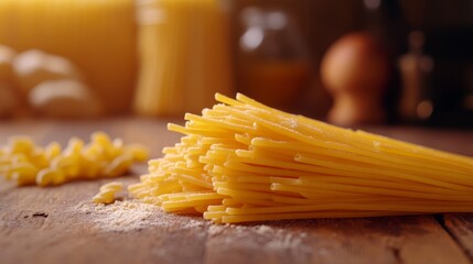 Raw macaroni. Food pasta background