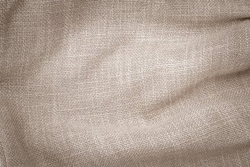 Wall Mural - hessian sackcloth woven jute burlap fabric cloth textile texture pattern background in sepia brown b