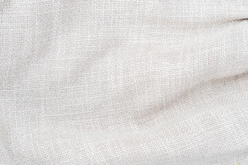 Wall Mural - white hessian sackcloth woven with jute burlap cotton fabric cloth textile texture pattern backgroun