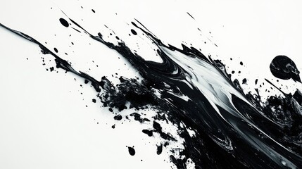 Poster - Abstract artwork featuring black elements set against a white background