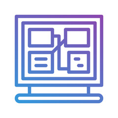 Poster - Notice board gradient icons. perfect for universities, information and business. editable stroke, suitable for websites, UI and interfaces.