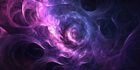 Poster - Abstract fractal design element representing physical processes and concepts of quantum theory including quantum entanglement