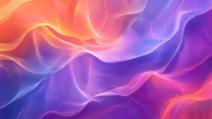 Poster - Vibrant multicolored abstract background featuring fluid curves and a textured design resembling a creative blend of bright fantasy elements with a wavy gradient