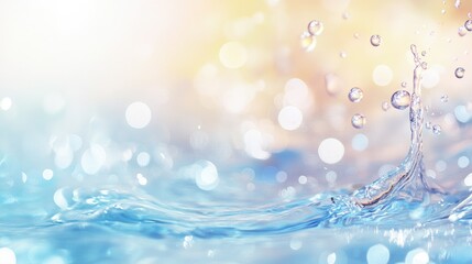 Aufkleber - Background image of swirling water with bubbles on a light backdrop