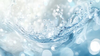 Aufkleber - Background image of swirling water with bubbles on a light backdrop