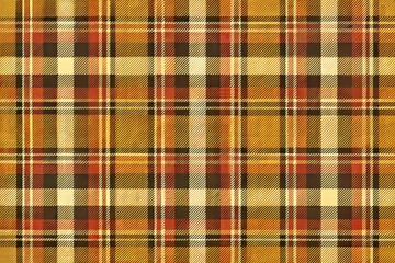 Wall Mural - Plaid pattern in autumnal colors creating cozy design