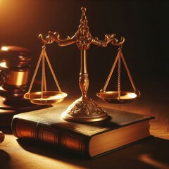 scales of justice and law