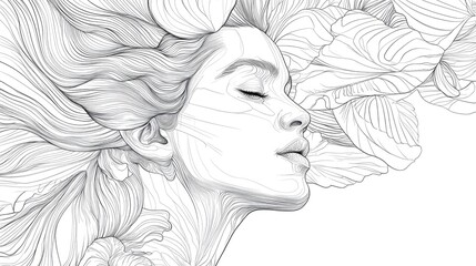 Poster - Line art illustration showcasing masterpieces in unison featuring precise lines to create an impeccable image