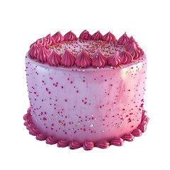 Wall Mural - Pink Birthday Cake With Sprinkles