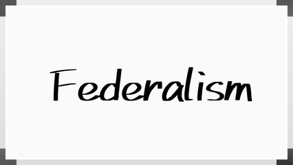 Wall Mural - Federalism のホワイトボード風イラスト