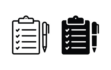 Poster - clipboard with pen icon