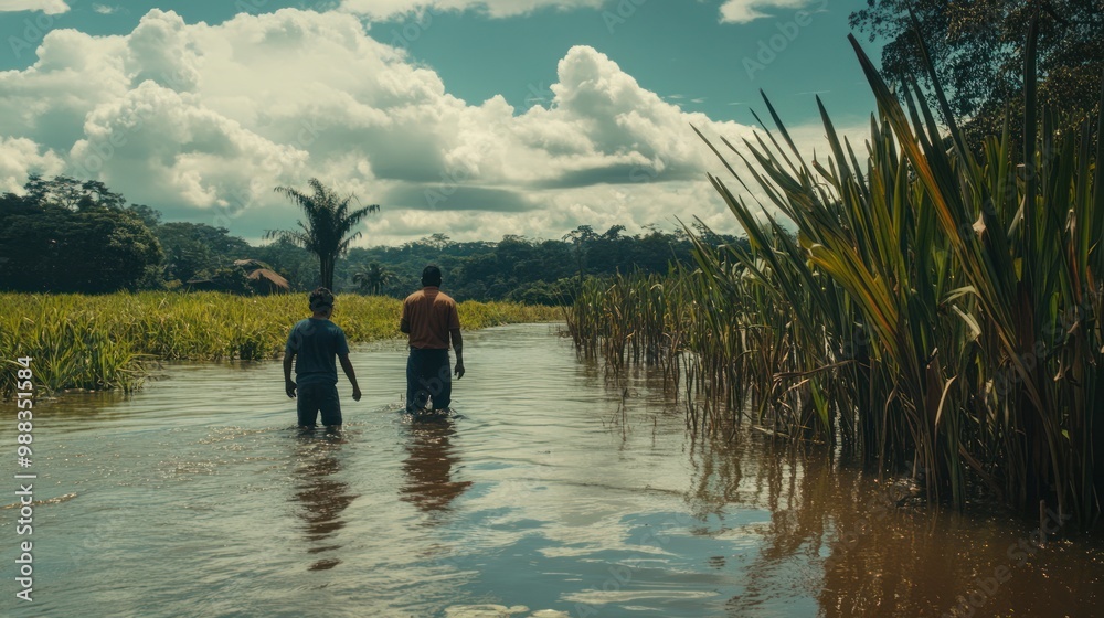 An depicting the effects of climate change on marginalized communities ...