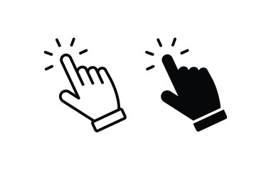 Poster - hand cursor click icon vector