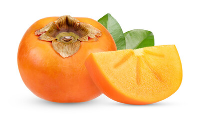 persimmon slice  isolated on transparent png