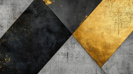 Poster - Abstract geometric shapes in vibrant colors create a visually striking composition, showcasing bold contrasts and layered forms in modern design