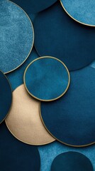 Poster - Vibrant metallic circles create an abstract pattern against a soft gradient backdrop, offering a captivating visual experience