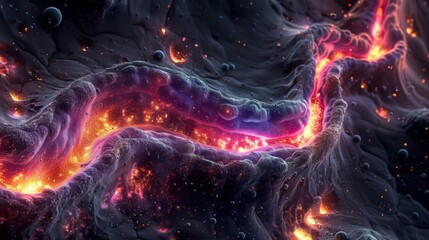 Poster - A fluorescent confocal microscopy image depicting the distribution of dystrophin protein at the sarcolemma of skeletal muscle fibers